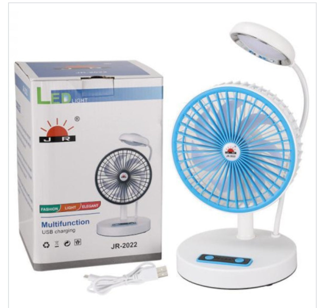 Rechargeable Folding Mini Fan with LED Light –JR2022